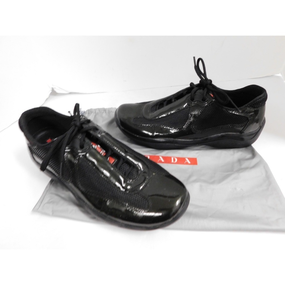 Prada America's Cup Black Lightweight Sneaker Men 37 US sz 5 AUTHENTICATED $995